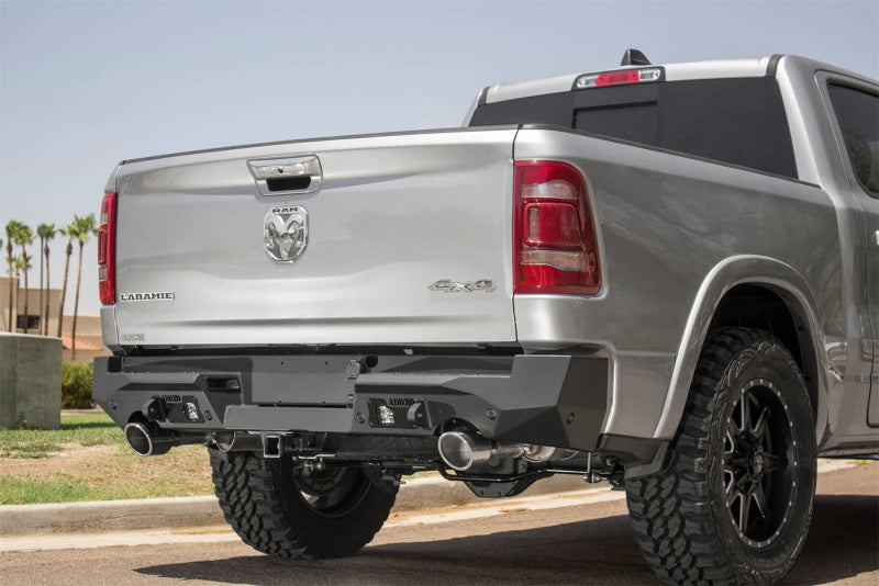 Addictive Desert Designs 2019 Ram 1500 Hammer Stealth Fighter Rear Bumper w/ 6 Sensor Cutouts - eliteracefab.com