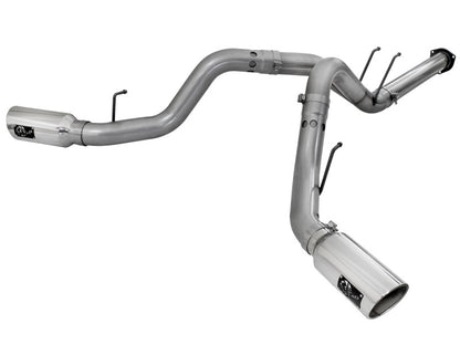 aFe LARGE BORE HD 4in 409-SS DPF-Back Exhaust w/Polished Tip 11-14 Ford Diesel Trucks V8-6.7L (td) aFe