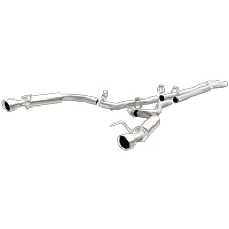 MagnaFlow Cat Back, SS, 2.5in, Competition, Dual Split Polished 4.5in Tips 2015 Ford Mustang V6 3.7L - eliteracefab.com