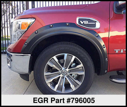 EGR 2017 Nissan Titan Bolt-On Look Fender Flares - Set - Black Matte (796005)