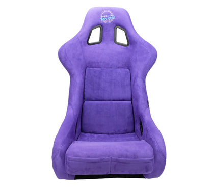NRG FRP Bucket Seat PRISMA Edition W/ pearlized Back Purple Alcantara - Large - FRP-302PP-PRISMA