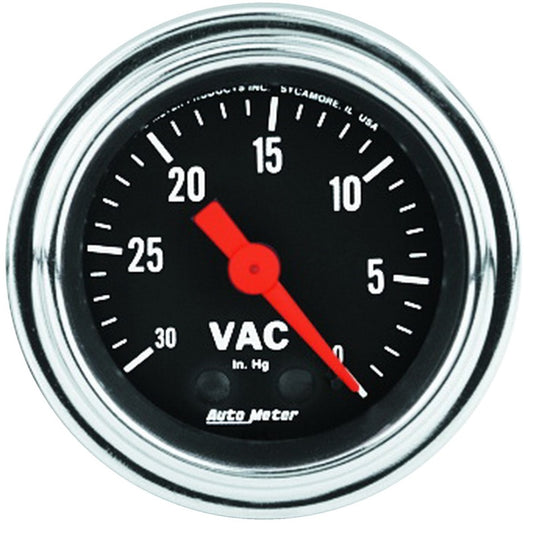 AutoMeter Gauge Vacuum 2-1/16in. 30Inhg Mechanical Traditional Chrome 2484