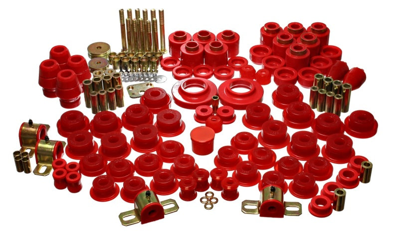 Energy Suspension 97-06 Jeep Wrangler TJ (w/ 1in Body Lift Kit) Red Hyper-Flex Master Bushing Set