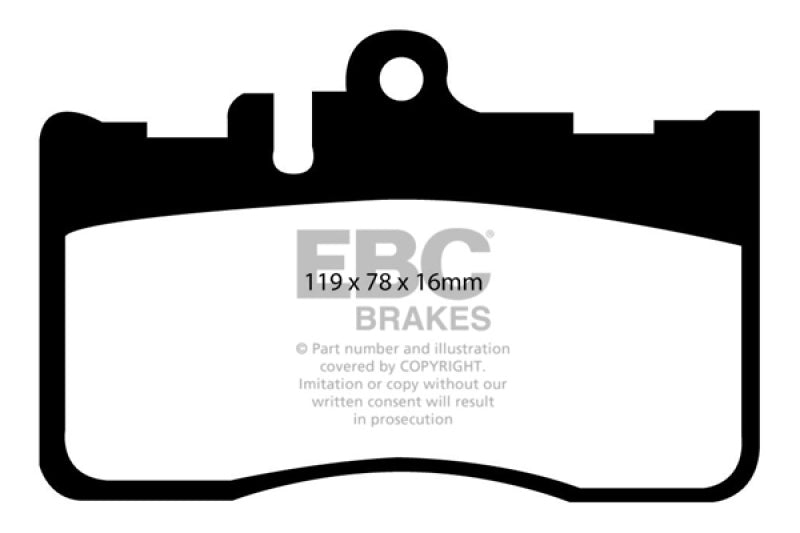 EBC 01-06 Lexus LS430 4.3 Yellowstuff Front Brake Pads - eliteracefab.com