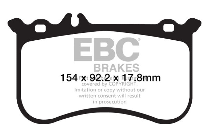 EBC 10-11 Mercedes-Benz CL550 5.5 AMG Sport Pkg Redstuff Front Brake Pads - eliteracefab.com