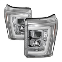 Load image into Gallery viewer, Spyder 11-16 Ford F-250/F-350 V2 Projector Headlights - Light Bar DRL - Chrome PRO-YD-FS11V2-LB-C - eliteracefab.com