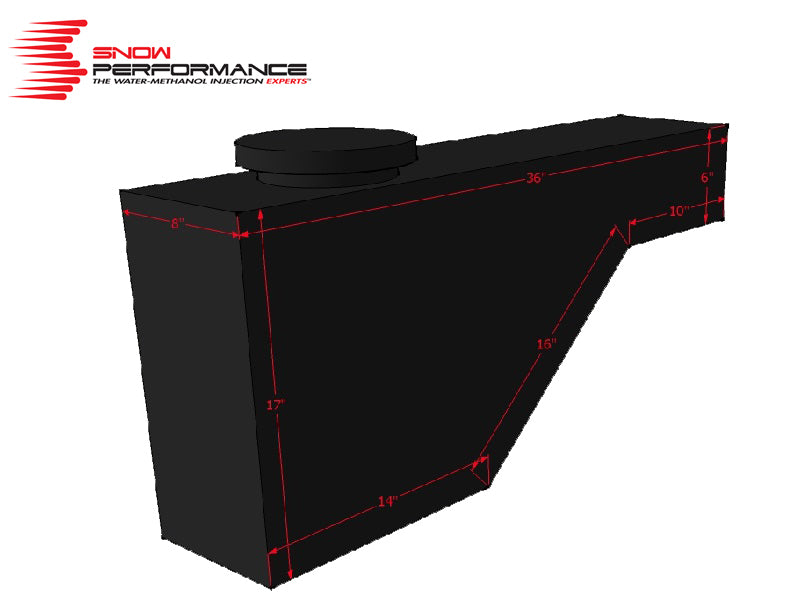 Snow Performance 10 Gallon Tool Box Style Reservoir (incl. brackets/check valve/tubing) - eliteracefab.com