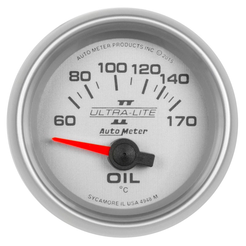 Autometer Ultra-Lite II Gauge Oil Temp 2 1/16in 60-170f Electric Ultra-Lite II 4948-M