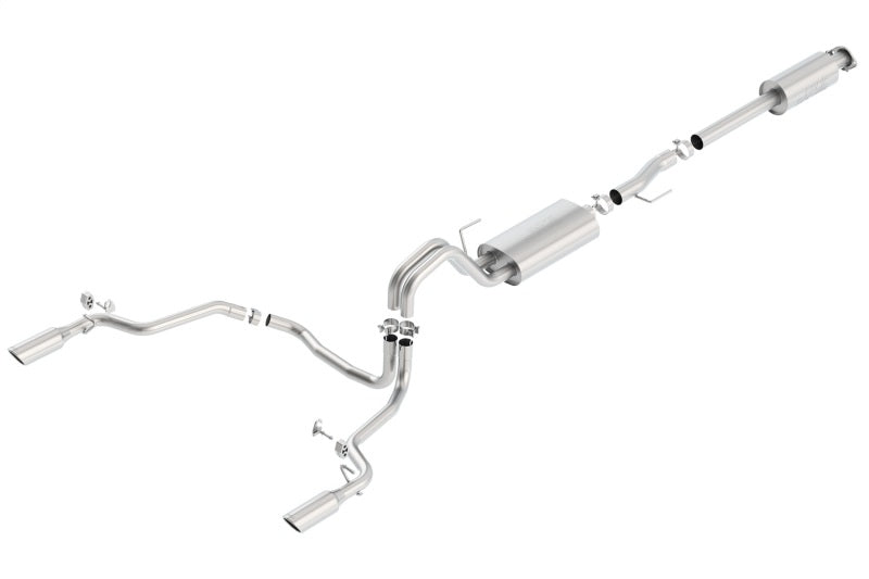 Borla 15-16 Ford F-150 3.5L EcoBoost Ext. Cab Std. Bed Catback Exhaust S-Type Single Split Rear Exit - eliteracefab.com