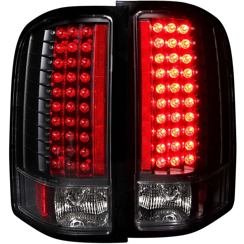 ANZO USA Chevrolet Silverado 1500 Led Taillights Black; 2007-2013 - eliteracefab.com