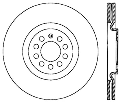 StopTech 00-06 Audi TT Quattro / 03/04-12/04 VW Jetta Left Front Drilled CRYO-STOP Rotor Stoptech