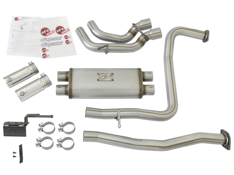 aFe POWER Rebel Series 2-1/2in 409 SS Cat Back Exhaust w/ Polished Tips 16-17 Nissan Titan V8 5.6L aFe