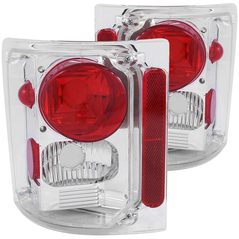 ANZO 1973-1987 Chevrolet C 10 Taillights Chrome - eliteracefab.com