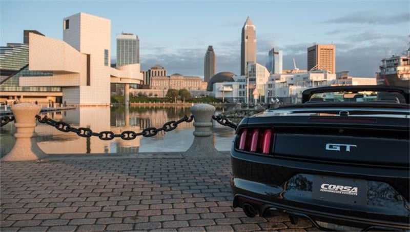 Corsa 15-16 Ford Mustang GT Convertible 5.0L V8 Black Sport Cat-Back Dual Rear Exit CORSA Performance