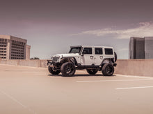 Load image into Gallery viewer, Road Armor 07-18 Jeep Wrangler JK Stealth Front Fender Flare Body Armor w/LED DRL - Tex Blk - eliteracefab.com