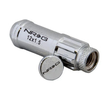 Load image into Gallery viewer, NRG 20-piece 700 Series M12 x 1.5 Steel Lug Nut and dust cap cover Set Silver plus lock socket - eliteracefab.com