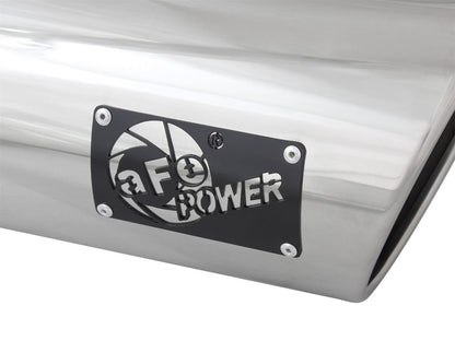 aFe MACH Force-Xp 4" 304 Stainless Steel Exhaust Tip 4" In x 6" Out x 15" L Bolt-On Right - 49T40601-P15 aFe