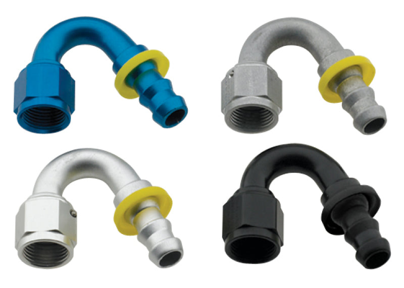 Fragola Performance Systems 215006-BL Series 8000 Push-Lite Race Hose End - 150 Degree - eliteracefab.com