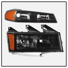 Load image into Gallery viewer, Xtune Chevy Colorado 04-12 OEM Headlights w/ Bumper Lights Black HD-JH-CCOL04-SET-BK - eliteracefab.com