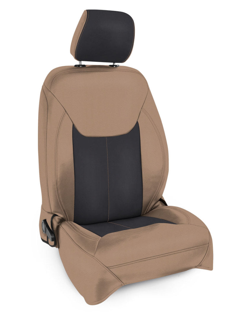 PRP 13-18 Jeep Wrangler JK Front Seat Covers/2 door or 4 door (Pair) - Black/Tan B022-04