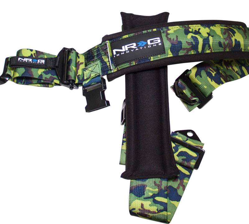 NRG SFI 16.1 5pt 3in. Seat Belt Harness/ Latch Link - Camo.