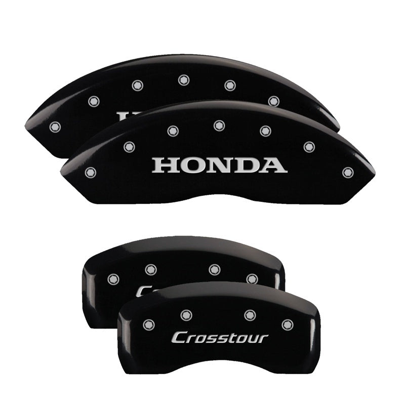 MGP 4 Caliper Covers Engraved Front & Rear i-Vtec Black finish silver ch MGP