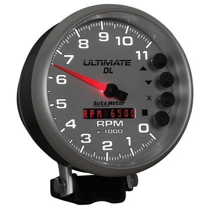 Autometer 5 inch Ultimate DL Playback Tachometer 11000 RPM - Silver 6895