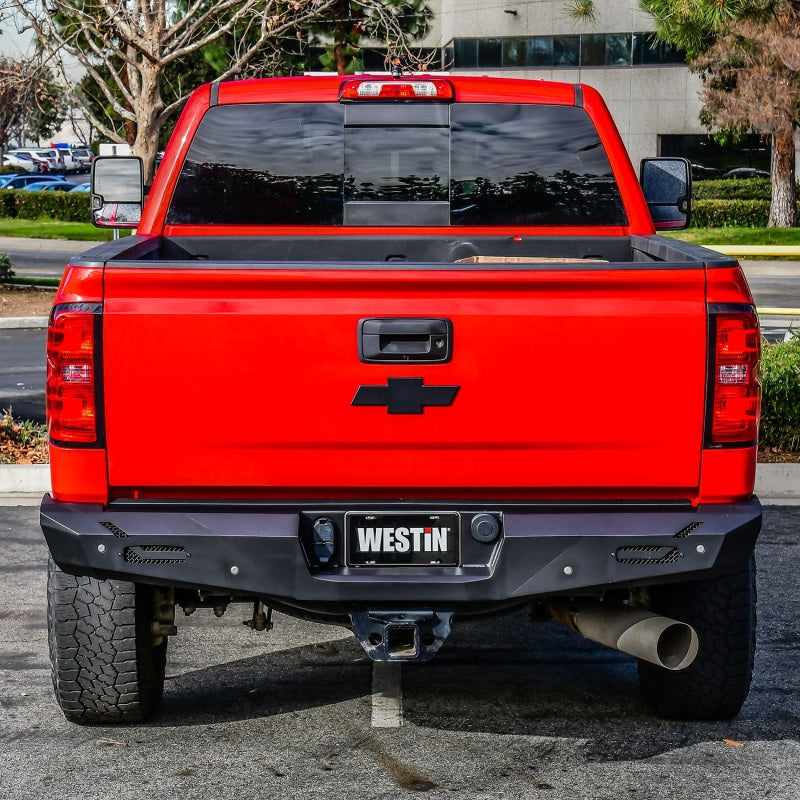 Westin 14-18 Chevy Silverado 1500 Pro-Series Rear Bumper - Textured Black