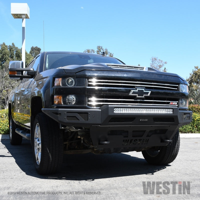 Westin 15-19 Chevrolet Silverado 2500/3500 Pro-Mod Front Bumper - Textured Black - eliteracefab.com