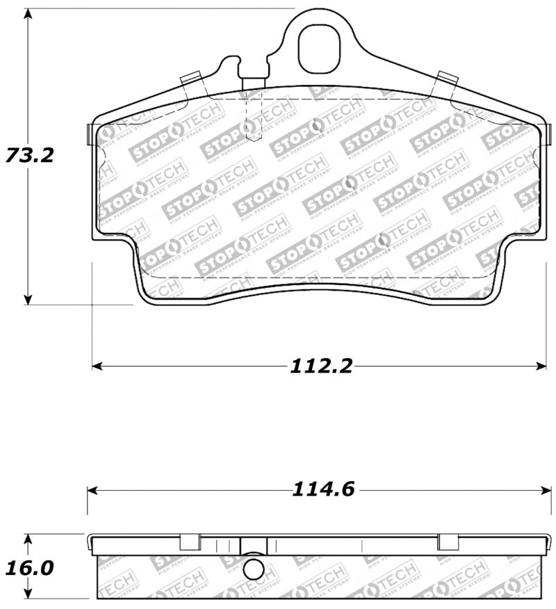 STOPTECH PERFORMANCE 97-04 PORSCHE BOXSTER / 00-08 BOXSTER S / 98-08 911 REAR BRAKE PADS, 309.07380 - eliteracefab.com