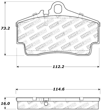 STOPTECH PERFORMANCE 97-04 PORSCHE BOXSTER / 00-08 BOXSTER S / 98-08 911 REAR BRAKE PADS, 309.07380 - eliteracefab.com