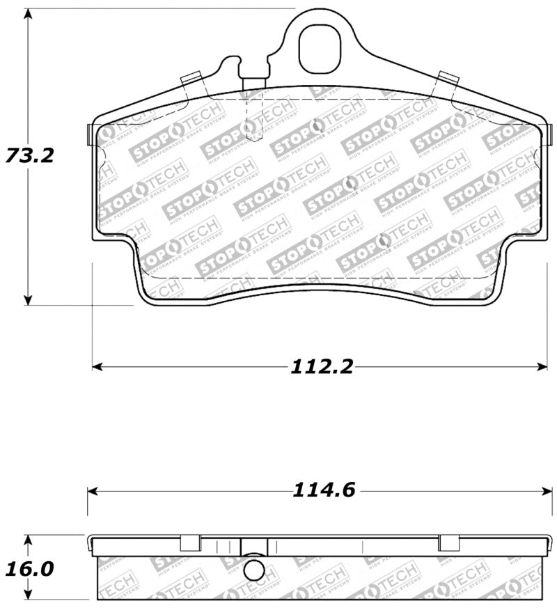 STOPTECH PERFORMANCE 97-04 PORSCHE BOXSTER / 00-08 BOXSTER S / 98-08 911 REAR BRAKE PADS, 309.07380 - eliteracefab.com