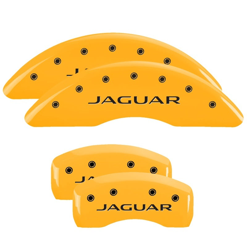 MGP 4 Caliper Covers Engraved Front & Rear Vtech Yellow finish black ch MGP