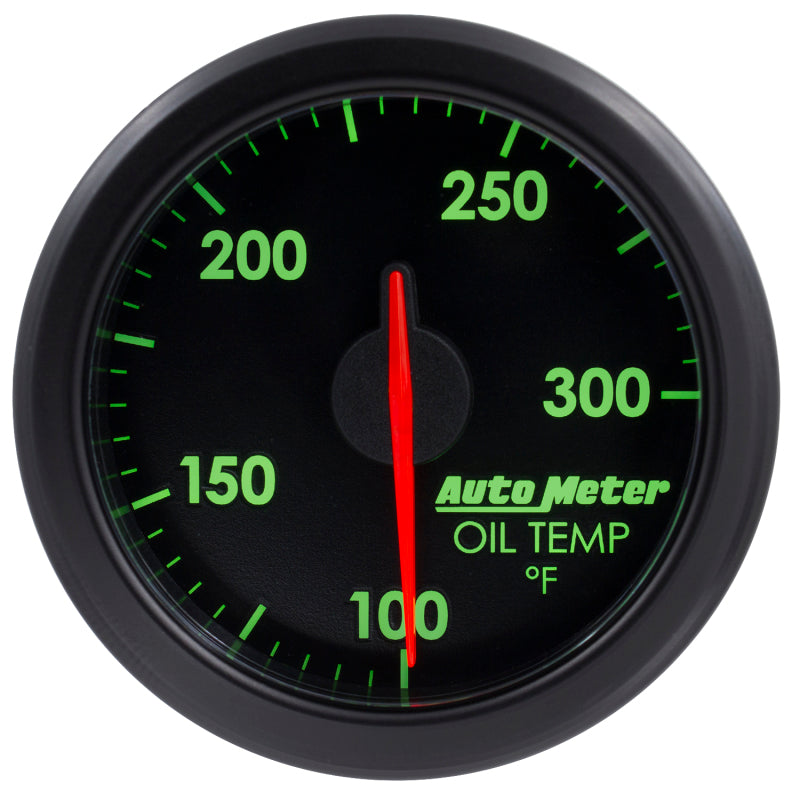 Autometer Airdrive 2-1/6in Oil Temp Gauge 100-300 Degrees F - Black 9140-T