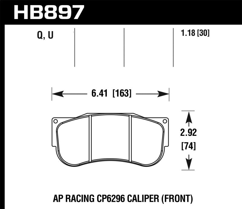 Hawk Performance DTC-70 Brake Pads - HB897U1.18 Hawk Performance