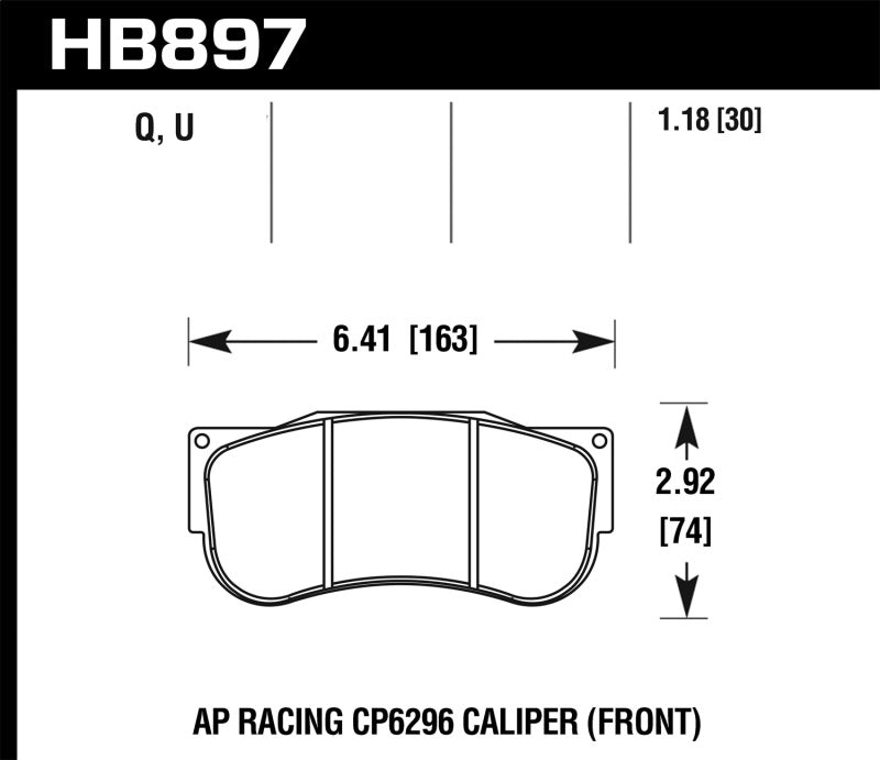 Hawk Performance DTC-70 Brake Pads - HB897U1.18