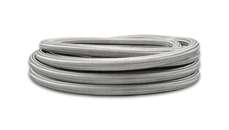 Vibrant SS Braided Flex Hose -6 AN 0.34in ID (50 foot roll) - eliteracefab.com