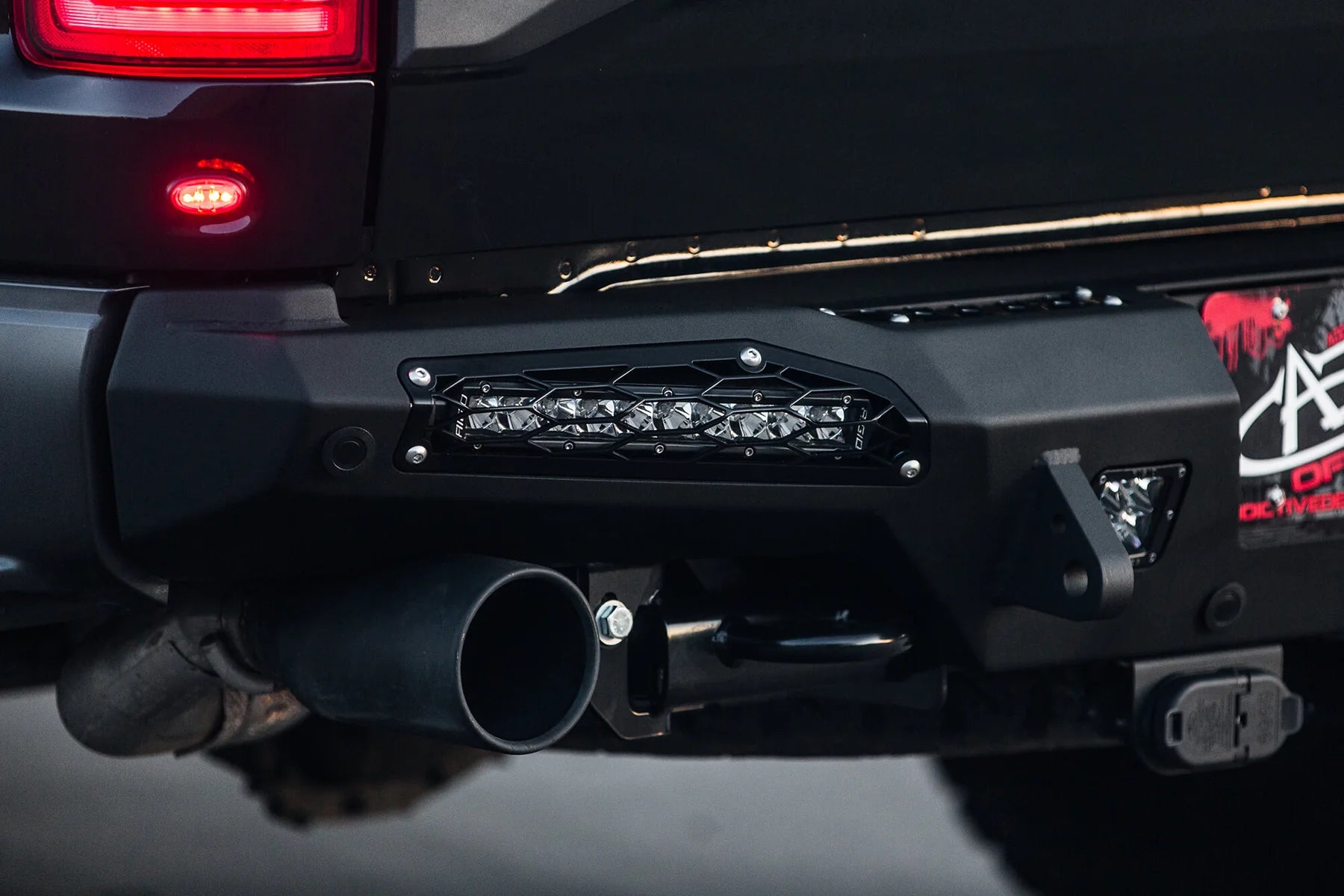 Addictive Desert Designs 17-18 Ford F-150 Raptor HoneyBadger Rear Bumper w/ 10in SR LED Mounts Addictive Desert Designs
