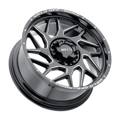 Weld W117 20X9 Fulcrum 6X135 6X139.7 ET00 BS5.00 Gloss Black MIL 106.1 - eliteracefab.com