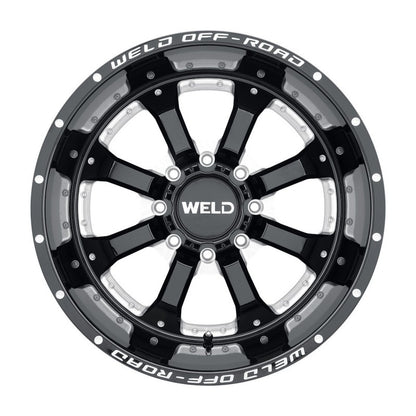 Weld W125 20X10 Granada Eight 8X170 ET-18 BS4.75 Gloss Black MIL 125.1 Weld