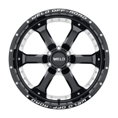 Weld W134 17X9 Ledge 5X127 ET-12 BS4.50 Candy Red / Gloss Black Ring 71.5 - eliteracefab.com