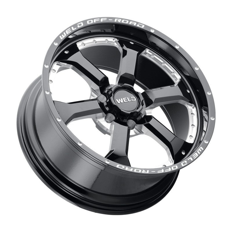Weld W125 20X9 Granada Six 6X139.7 ET00 BS5.00 Gloss Black MIL 106.1 - eliteracefab.com
