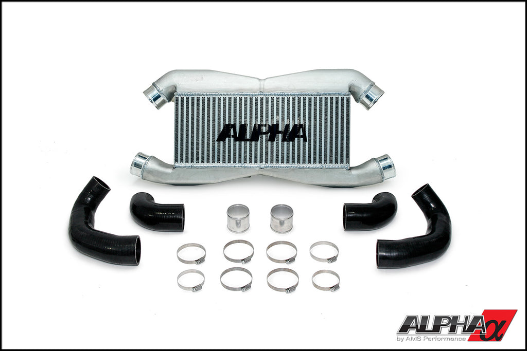 AMS Front Mount Intercooler with Logo for AEM Piping Nissan GT-R R35 2009-2021 - eliteracefab.com