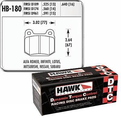 Hawk Performance DTC 60 Brake Pads -Rear | 2004-2007 Subaru STI - eliteracefab.com