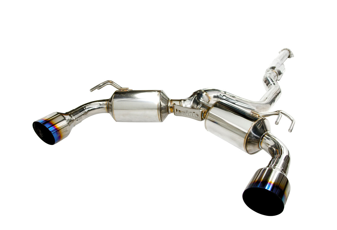 Invidia 2009+ Mitsubishi Evo X Dual N1 Titanium Tip Cat-back Exhaust - eliteracefab.com