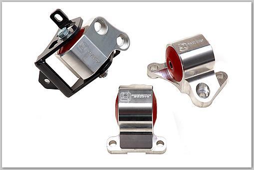 Innovative 96-00 Civic B/D Series Silver Aluminum Mounts 75A Bushings (2 Bolt) - eliteracefab.com