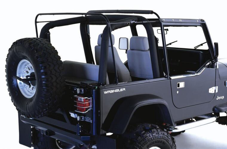 Rampage 1987-1995 Jeep Wrangler(YJ) Soft Top Hardware - Black Rampage