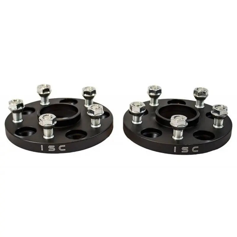 ISC Suspension 5x100 Hub Centric Wheel Spacers 15mm Black (Pair) - eliteracefab.com