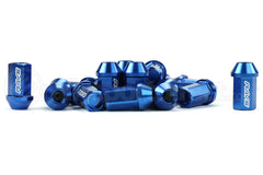 Rays L42 Dura-Nuts Straight Type Lug & Wheel Lock Set - Blue / 12x1.50