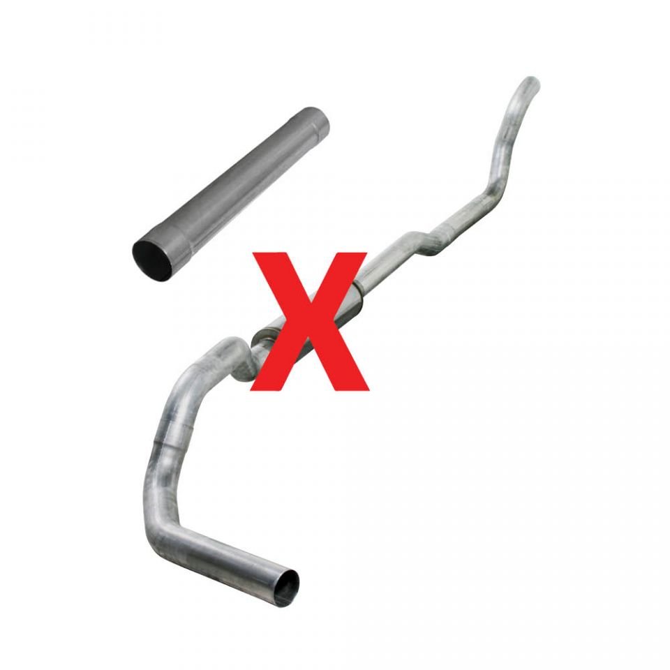 DIAMOND EYE 4" ALUMINIZED TURBO BACK SINGLE OUTLET EXHAUST 89-93 5.9L DODGE CUMMINS 2WD K4209A - eliteracefab.com